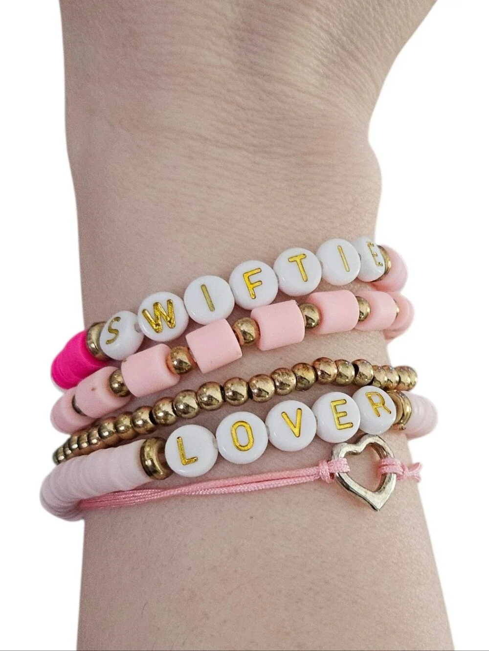 5 PC Taylor Swift Stackable Bracelet Set - Picture 3 of 7
